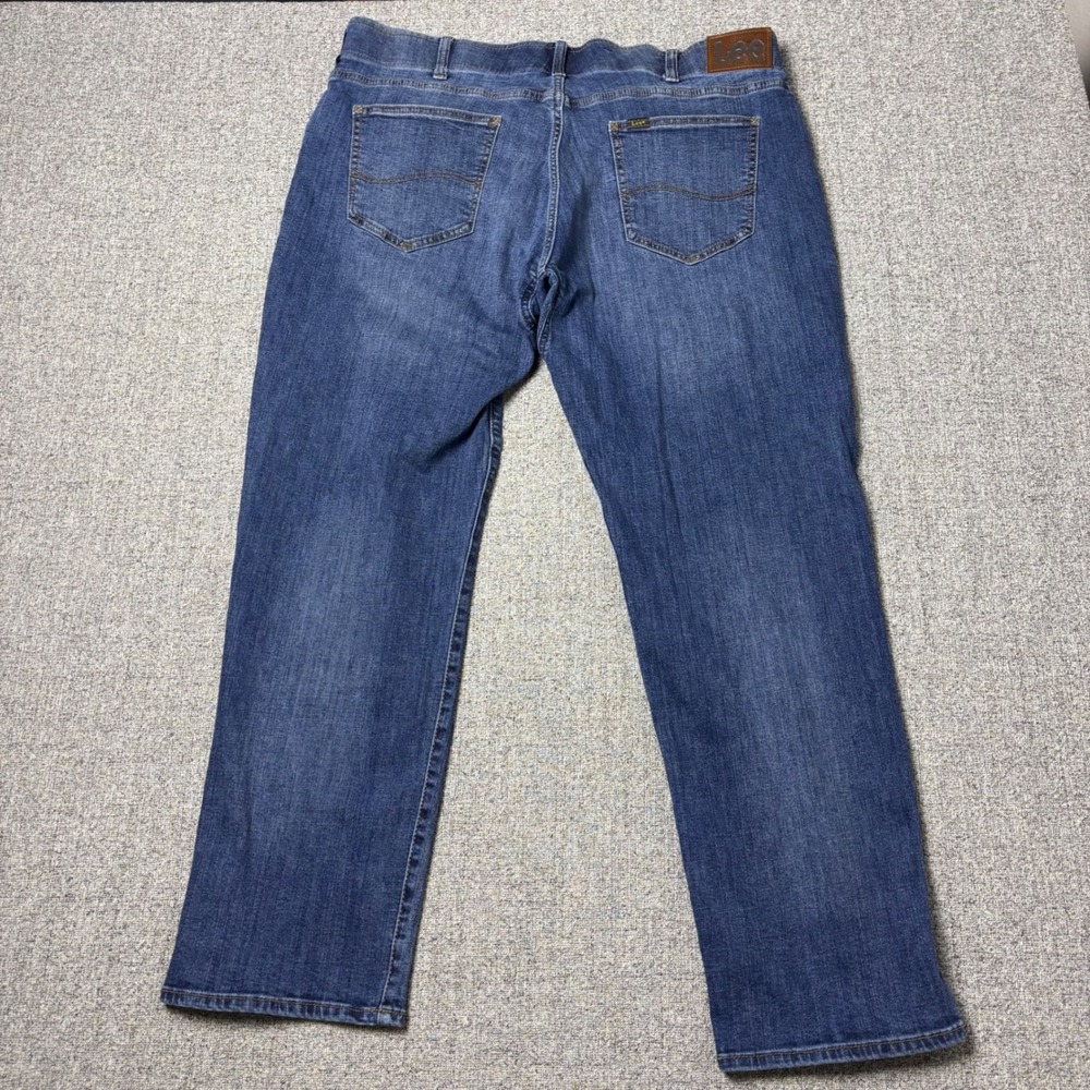 Lee Jeans Mens 40x32 Extreme Motion Blue Straight Fit Tapered Leg Stretch Denim